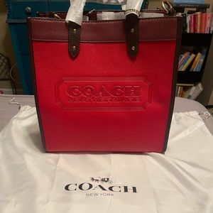 NWT Electric red with Maroon sides purse.